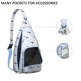 thumbnail image 4 of Funny Shark Face Chest Bag - Comical Great White Design, Water-Resistant Material, 4 of 4