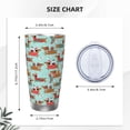 thumbnail image 4 of Balery Dachshund Christmas Play Pattern 20oz Insulated Car Cup with Dual Drink Lids, Stainless Steel Travel Mug Eco-Friendly and Leak-Proof-Without Straw, 4 of 8