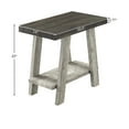 thumbnail image 6 of Roundhill Furniture Ethens Contemporary Two-Tone Wood Shelf Side Table in Weathered Walnut and Gray, 6 of 6