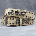 thumbnail image 3 of Designer Brand Belt Men Rivet Scorpion accessories Pin Belt Male Black Rock Snake pattern Luxury Punk Belt Jeans, 3 of 14