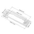 thumbnail image 2 of Uxcell 133mm x 40mm 201 Stainless Steel Door Latch Deadbolt Strike Plate, Silver, 2 of 6