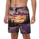 thumbnail image 1 of Balery Starry Night Purple Irises Bañador para hombre, shorts de playa de secado rápido con entrepierna y forro de compresión-Small, 1 of 6