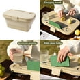 thumbnail image 5 of Foldable Storage Box with Tabletop Conversion | Large Capacity | Water prevent Plastic | Hidden Handles | Portable Organizer for Camping, Picnic, Home | 47x28.5x23.5cm | Khaki/Gray/Army Green, 5 of 6