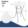thumbnail image 3 of 28in Cocktail Table White High Top Folding, Round Portable Bar Height Folding Table with Removable Legs, Indoor Outdoor Banquet for Parties, Commercial, Speech, School, 3 of 9