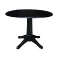 thumbnail image 1 of International Concepts K46-42DPT-27B Table Ronde à Double Abattant 42 Po, 30.3 Po - Noir, 1 of 1