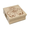thumbnail image 1 of Elephant Couple Heart Trunks Love Anniversary Valentine's Day Square Rubber Stamp Stamping Scrapbooking Crafting - Small 1.25in, 1 of 7