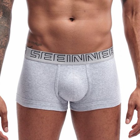 

MenCotton Low Rise Boxer Briefs Underwear Breathable Stretch Shorts Trunk