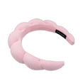 thumbnail image 4 of Diadema de spa para mujer, diadema de spa hinchada mimi and co diadema de spa para lavarse la cara diademas de maquillaje (rosa, talla única), 4 of 5