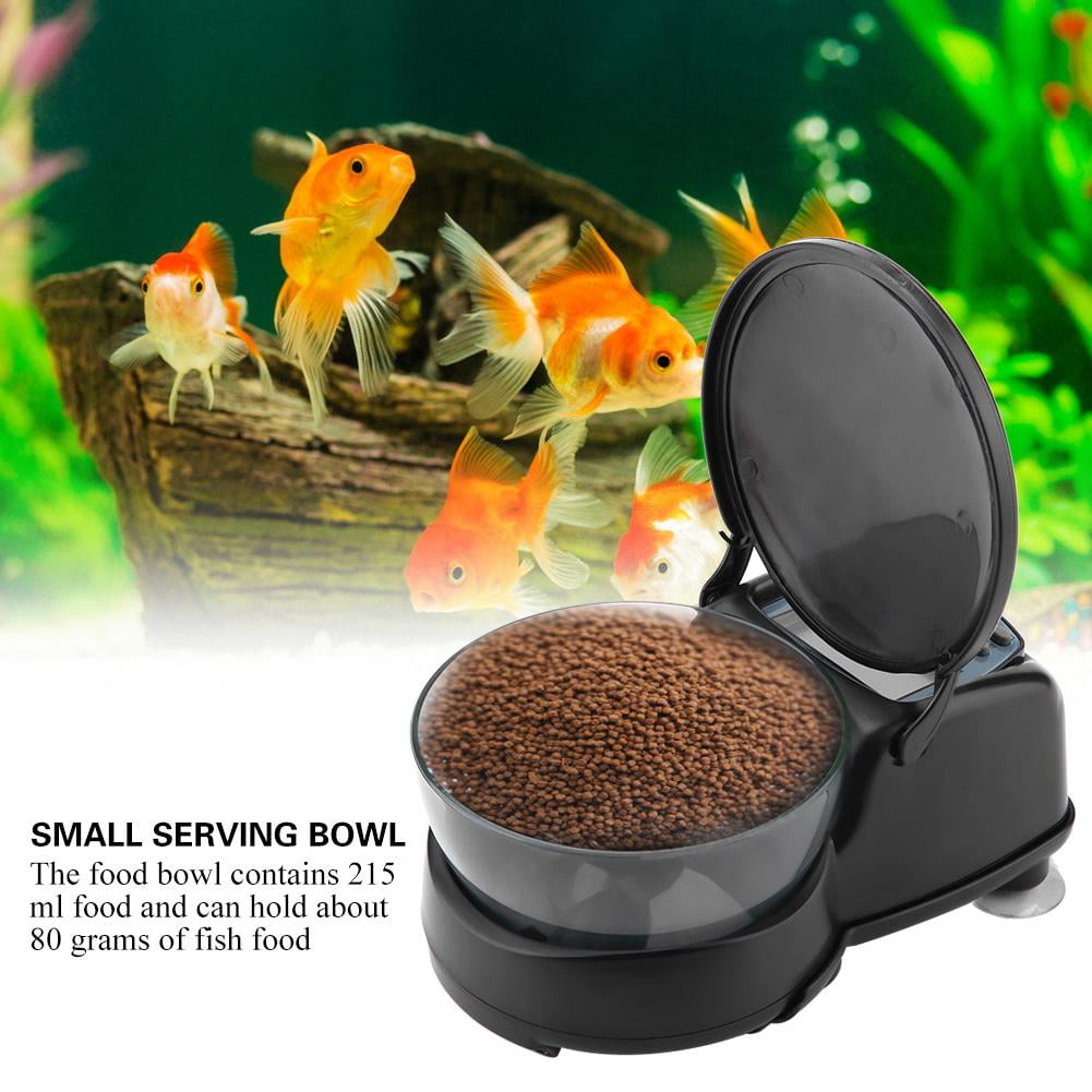 Ccdes Feeding Timer,Automatic Fish Feeder Fish Feeding Dispenser Timer LCD Food Feeder,Automatic