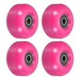 thumbnail image 1 of Unique Bargains Roues de Planche à Roulettes 52mm avec Roulements Roues de Rue pour Skateboards Roue de Croisière 95A, Rose Rouge Noir Lot de 4, 1 of 4