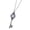 White, variant on Gothic Moonstone/Black Stone Pendant Necklace With Skull Key Charm For Women Trendy Jewelry Accessory