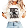 thumbnail image 2 of Leopard Print Touchdown Shirt for Women Football Game Day Graphic Tee, Ivory Shirt, M, 2 of 8