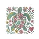 thumbnail image 2 of Women's Soft & Vibrant Sea Turtle & Floral Print Round Neck T-Shirt - Short Sleeve with Geometric Design, Machine Washable, Perfect Gift for Spring & Summer, 2 of 7