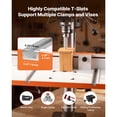 thumbnail image 3 of KFFKFF Drill Press Table, 24 in x 12 in, Worktable with an Adjustable Fence and Stop Block, Highly Compatible T-Slots, MDF Tabletop, 3 of 9