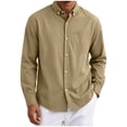 thumbnail image 2 of Gamivast Button Down Shirts for Men Long Sleeve Casual Dress Shirts with Chest Pocket Classic Fit Collared Tops Lightweight Comfortable Office Work Business Everyday, 2 of 6