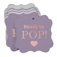 thumbnail image 3 of Inkdotpot Pack Of 100 Ready To Pop Baby Shower Paper Tags DIY Craft Bracket Shape Real Rose Gold Foil Hang Tags, 3 of 6