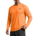 thumbnail image 5 of Mens UV Sun Protection Shirts Outdoor Long Sleeve Rash Guard for Fishing Hiking Swimming Running Saffron L, 5 of 8