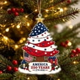thumbnail image 6 of 250th Anniversary Christmas Ornament,Patriotic 2D Acrylic Keepsake for Christmas Tree,Car,Home Wall Commemorative Holiday Decoration(F), 6 of 6