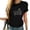 Black, variant on It is Well with My Soul T-Shirt Women Short Sleeve Letter Print Funny Casual Tee Blouse