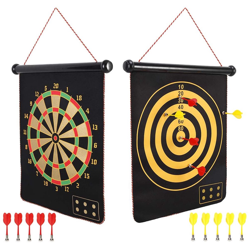 Mixi Dart Board for Kids, Outdoor Toys Kids Games Double Sided