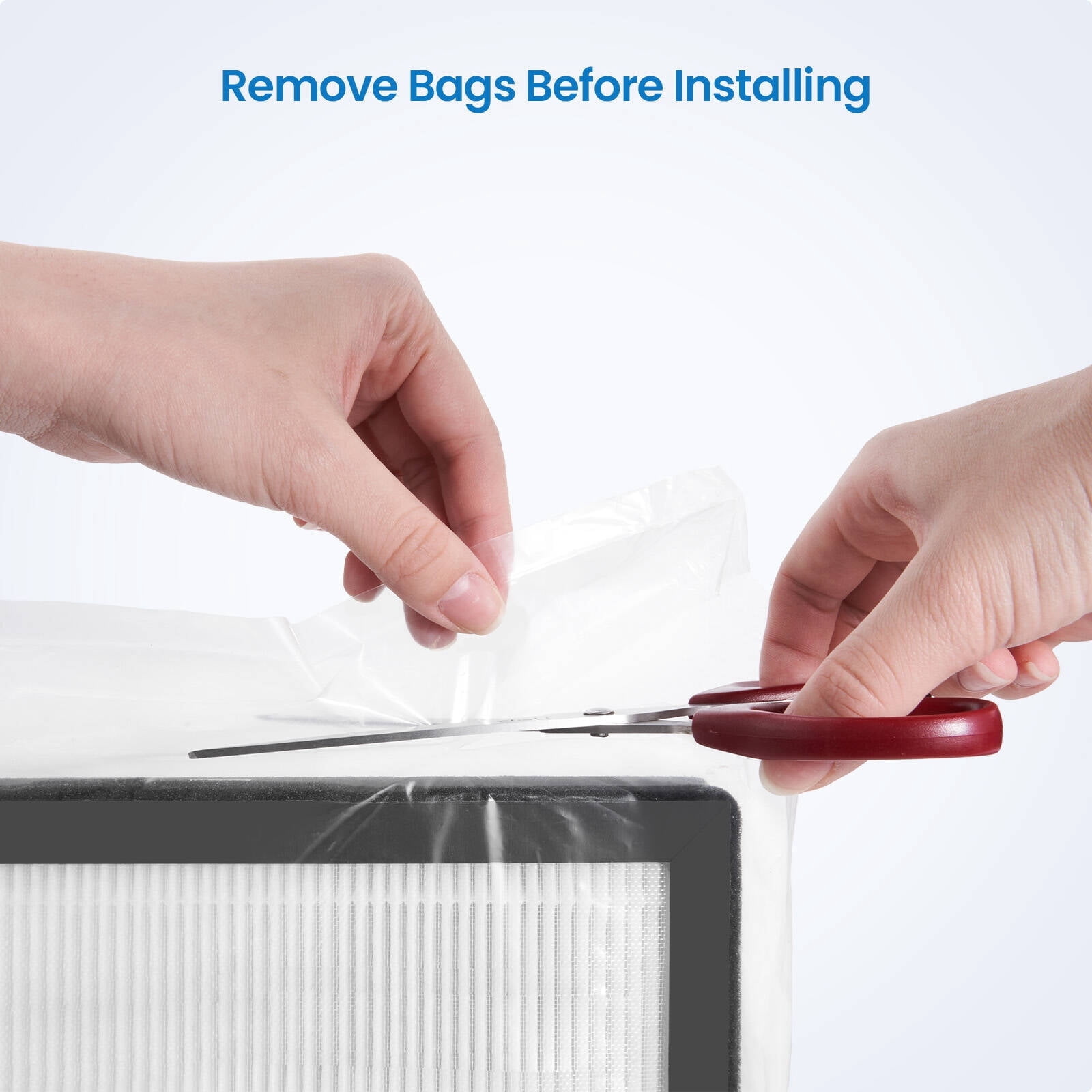 RENPHO H13 True HEPA Replacement Air Filter for R-HAU03, 3-Stage Filtration System, Pre-Filter, HEPA Air Filter, Net Filter, Especially for Pets Hair, Smoke, Allergies, Odors, Dust, R-HAU03-WH