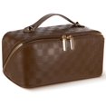 thumbnail image 1 of Bolsa de maquillaje Abiudeng Travel impermeable con asa y separador, 1 of 9