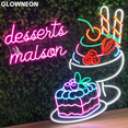 thumbnail image 2 of Glowneon Desserts Maison Wall Art, Cake & Ice Cream Bakery Neon Light, 2 of 5