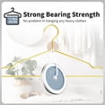 thumbnail image 3 of SPECILITE Metal Hangers 30 Pack , Strong Wire Clothes Hangers with Notches, Space Saving, Shiny Gold, 3 of 9