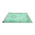 thumbnail image 2 of Ahgly Company Machine Washable Indoor Rectangle Persian Turquoise Blue Traditional Area Rugs, 2' x 4', 2 of 4