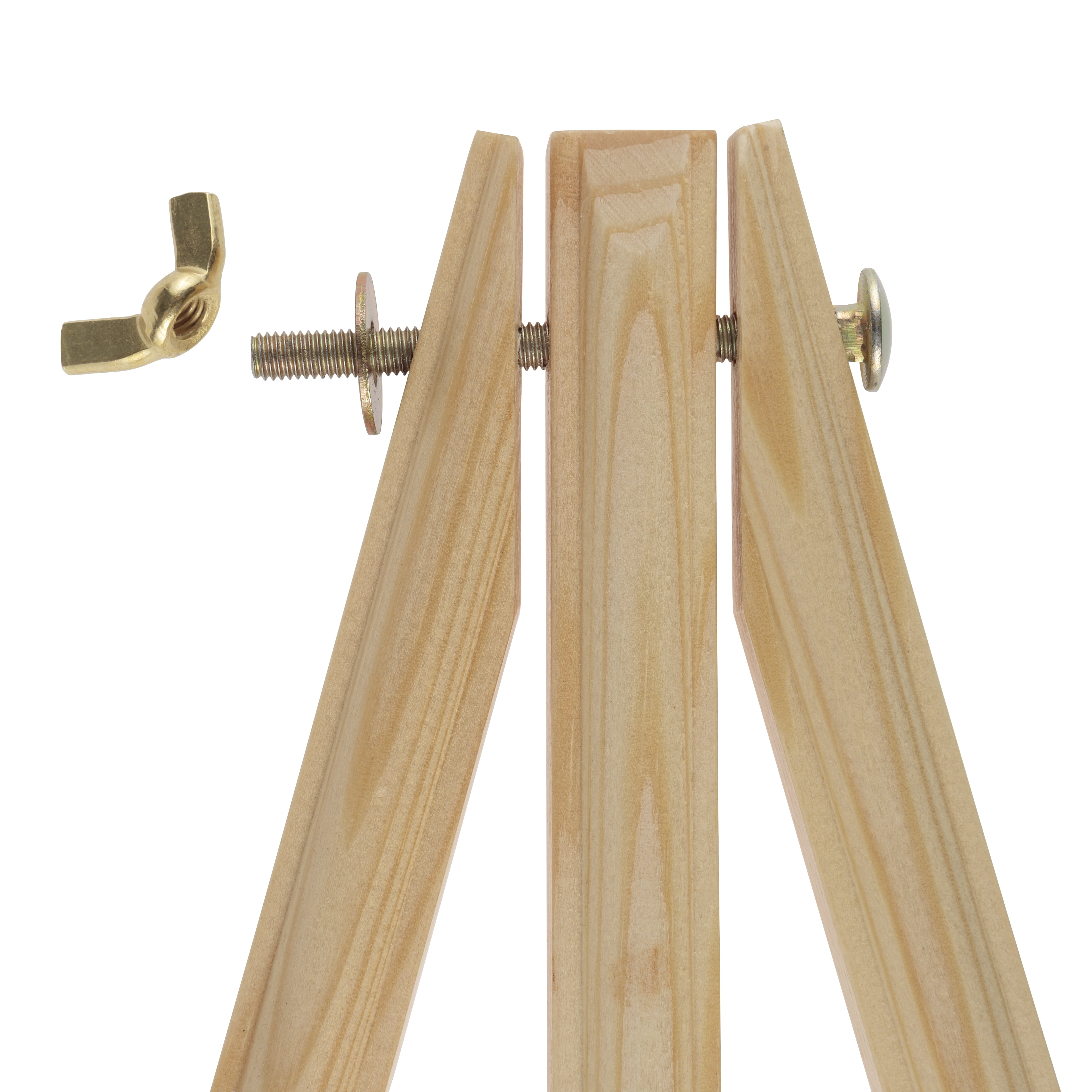Creative Mark Thrifty Wood Tripod Display Easel Stand for Painting Single Unit - Durable Light Weight, Adjustable Angle for Drawing and Painting - Black Finish - Ideal For Artist