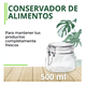thumbnail image 4 of Frasco Recipiente Tapa Clip Tarro Hermetico De Vidrio 500ml, 4 of 4