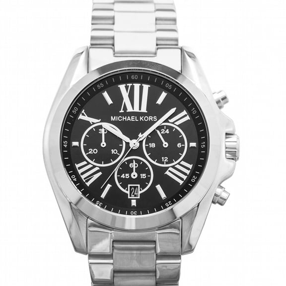 Michael Kors Women's MK5705 Bradshaw Black Dial Stainless Steel Bracelet Chronograph Watch