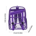 thumbnail image 3 of MMJ Transparent Jelly Backpack PVC Clear Cartoon Bag Lightweight Large Capacity for Travel 12.20x16.93x5.91in, 3 of 6