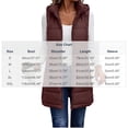 thumbnail image 2 of DISKEBUISS Women's Long Hooded Puffer Vest Sleeveless Quilted Mid-Length Padded Gilet with Pockets for Fall Winter, 2 of 8