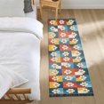 thumbnail image 3 of Yayeee Runner Rug for Bedroom 2'x6' Machine Washable Hallway Non Slip Mat, Yellow Checkered Daisy, 3 of 8