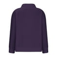 thumbnail image 4 of Womens Oversized V Neck Sweater Long Sleeve Cable Knit Tops Casual Loose Solid Color Pullover Sweatshirts (Purple 4XL), 4 of 5