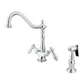 thumbnail image 1 of Kingston Brass Heritage Double Handle Kitchen Faucet With Side Sprayer, 1 of 3