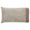 thumbnail image 2 of VHC Brands Custom House Burgundy & Tan Jacquard Standard Pillow Case Set of 2 21x30+4, Cotton Pillow Case, Country Covers for Pillows, Custom House Collection, Rectangle 21x34, Natural, 2 of 5