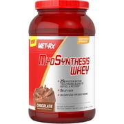 Angle View: MET-Rx MyoSynthesis Whey Chocolate Protein Powder Dietary Supplement, 42.88 oz
