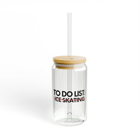 

Funny To Do Ice Skating Sports Skate Adventure Learning Novelty Ice SkatingSport Hobbies Men Women Hobby Sipper Glass 16oz