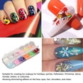 thumbnail image 3 of Nail Flakes, 5 Box Multi Use 12 Colors  Plastic Nail Art Glitters  For Eyes, 3 of 8