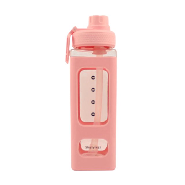 Botella de agua de 700 ml para botellas deportivas a prueba de fugas (rosa) Likrtyny paseo en bicicleta