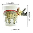 thumbnail image 2 of MesaSe Dinosaur 3D Ceramic Mug  Dragon Handle Novelty Animal Cup 13.5oz Cup for Coffee  Tea  Cappuccino  Cocoa, 2 of 10