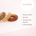 thumbnail image 3 of Gimme Beauty - Spiral Hair Ties - Neutral Ponytail Holders for Blondes & Brunettes - The Classic, No Crease Spiral Hair Band - Strong Grip With No Snagging or Pulling - No Damage Hair Ties (10 Count), 3 of 6