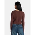 thumbnail image 4 of Madden NYC Women's Cotton Crochet Sweater Cardigan, Sizes XXS-XXL, 4 of 6