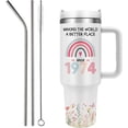thumbnail image 3 of 50th Birthday Tumbler for Her 40 oz Stainless Steel Insulated Gifts for Women Turning 50 With Lid & Straw Celebrate a Milestone in Style, 3 of 4
