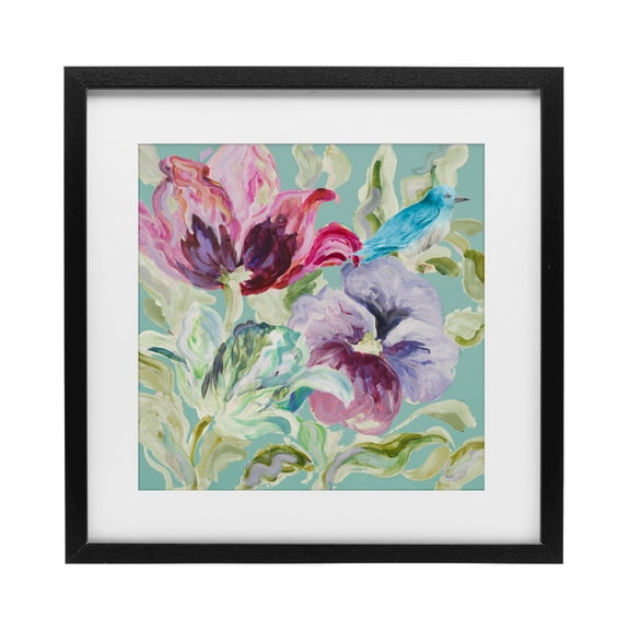Stupell Industries Lyrical Garden Strokes Black Framed Print Under Glass, design by Lanie Loreth