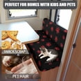 thumbnail image 5 of Yuyamidu Red Dog Paw RV Dinette Cushion Covers Booth Set Stretchy Camper Cushion Covers Soft Couch Cover for RV Camper Sofa Comfy Loveseat Slipcovers for Travel Trailer Couch, 5 of 7