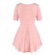 thumbnail image 2 of Talla grande encaje hacia arriba camiseta adornada floral Rosegal  Camisetas tallas grandes, 2 of 5