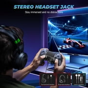 2 Pack Gaming Controller for P-4/Slim/Pro & PC, Wireless Controller with Dual Vibration & 6-Asix Gyro Motion Control - White